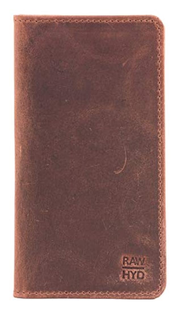 Cartera larga de piel para hombres Funda de libro de cheques