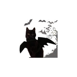 Disfraces de gato para mascotas con alas negro talla única