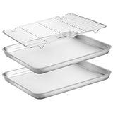 HKJ - Juego de bandejas grandes para hornear para horno