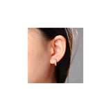 Aretes de aro con circonita cúbica  chapados en oro