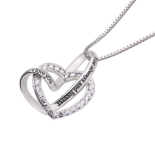 Jewelry Plata de ley Te amo por siempre y para siempre