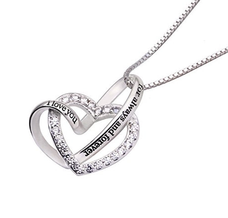 Jewelry Plata de ley Te amo por siempre y para siempre