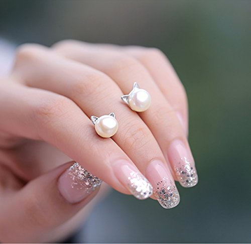 Aretes de perlas cultivadas de agua dulce y plata esterlina