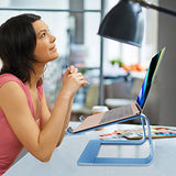 Soporte ergonómico de aluminio para laptop, soporte de computadora portátil, elevador desmontable para laptop, soporte para portátil compatible con MacBook Pro/Air HP Lenovo Samsung, Dell, todos los portátiles de 10 a 17.3 pulgadas (azul cielo)