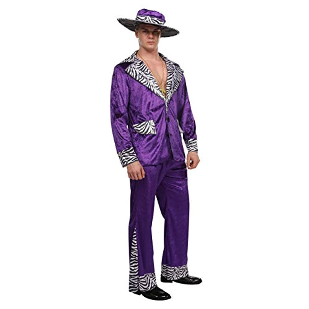 Disfraces - Traje de terciopelo para adultos con sombrero