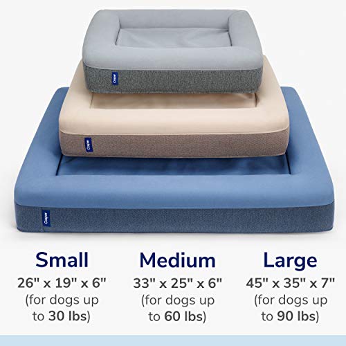 Cama para perro de espuma viscoelástica de felpa Casper