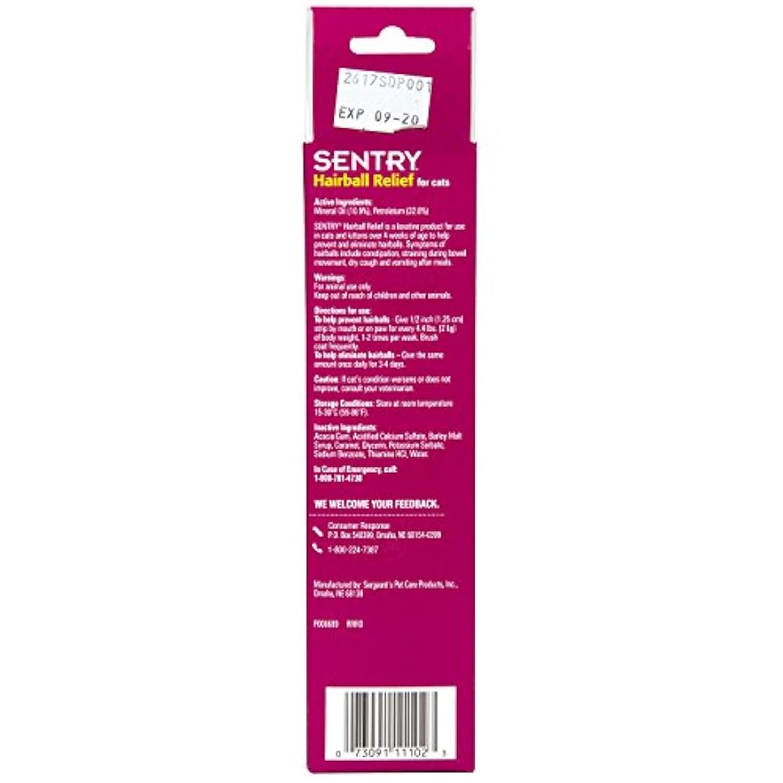 Sentry-Pelota de alivio para gatos, sabor de malta (4.4 oz)