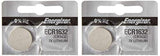Batería de litio Energizer CR1632 3 V (2 baterías por pack)