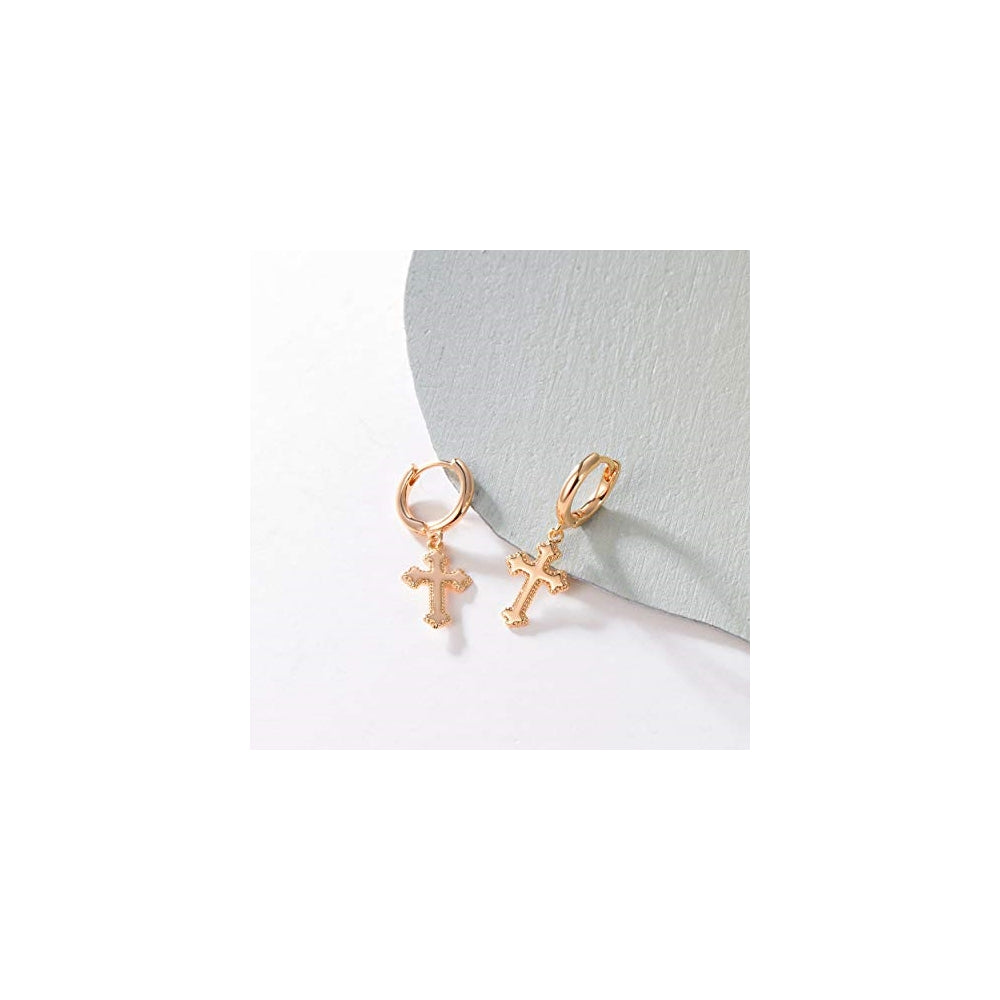 Aretes colgantes de aro contra el mal para mujer