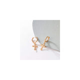 Aretes colgantes de aro contra el mal para mujer