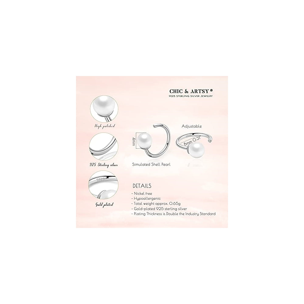 Aretes de aro de plata con forma de bola para mujeres