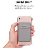 OBVIS Bolsillo para teléfono celular, tarjetero autoadhesivo con adhesivo 3M RFID, tarjetero para tarjeta de crédito ATM, para iPhone Android, 2 unidades, color gris