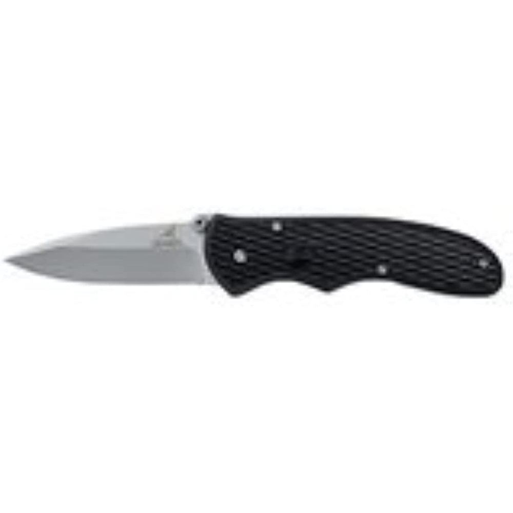 Cuchillo de extracción rápida, borde dentado, negro
