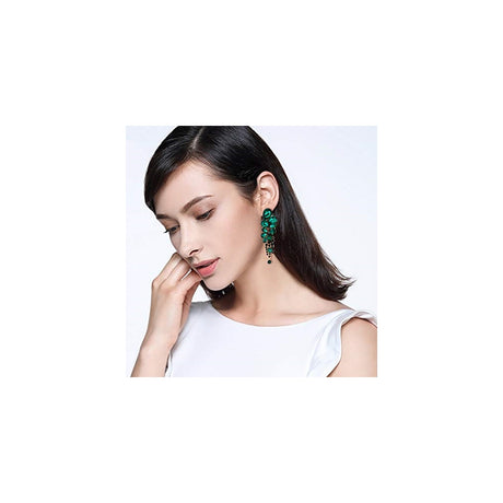 Aretes colgantes de clip para mujer