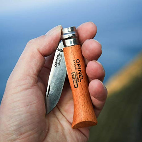 Opinel - Cuchillo plegable de bolsillo de acero al carbono