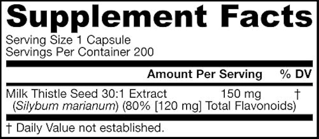 Jarrow Formulas, cardo mariano, cápsulas de 0.005 oz