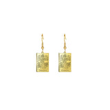 Aretes colgantes de cartas de tarot de acero inoxidable