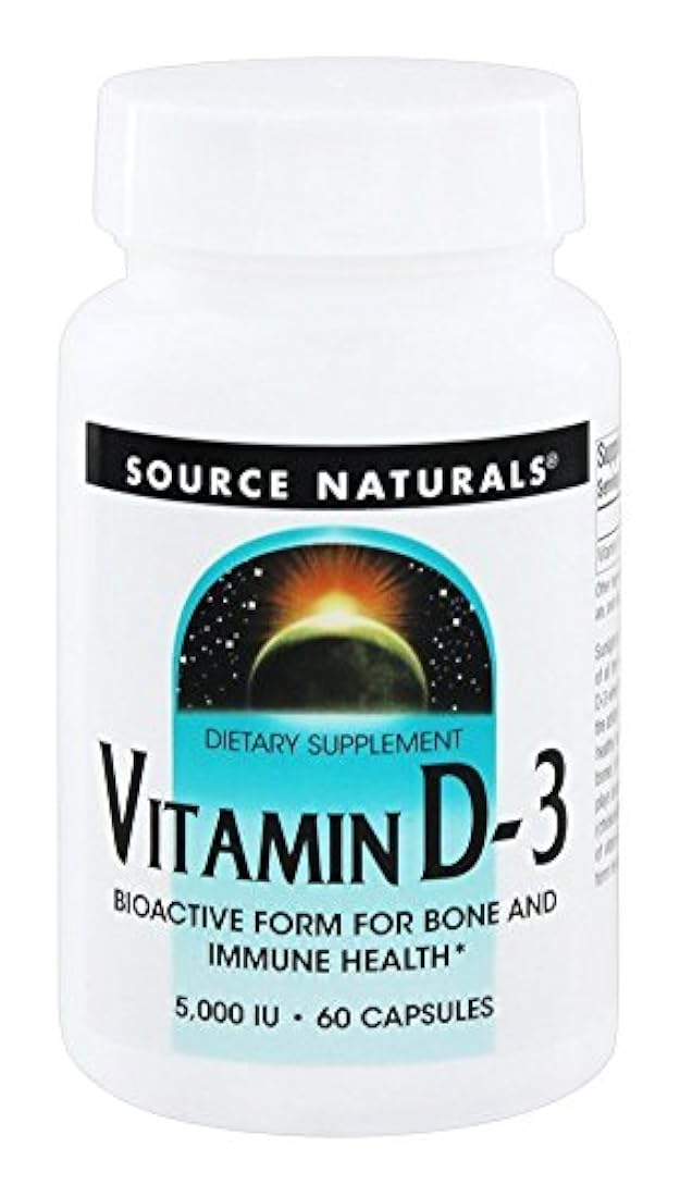 Vitamina D3 5000 IU Source Naturals, Inc. 60 caps