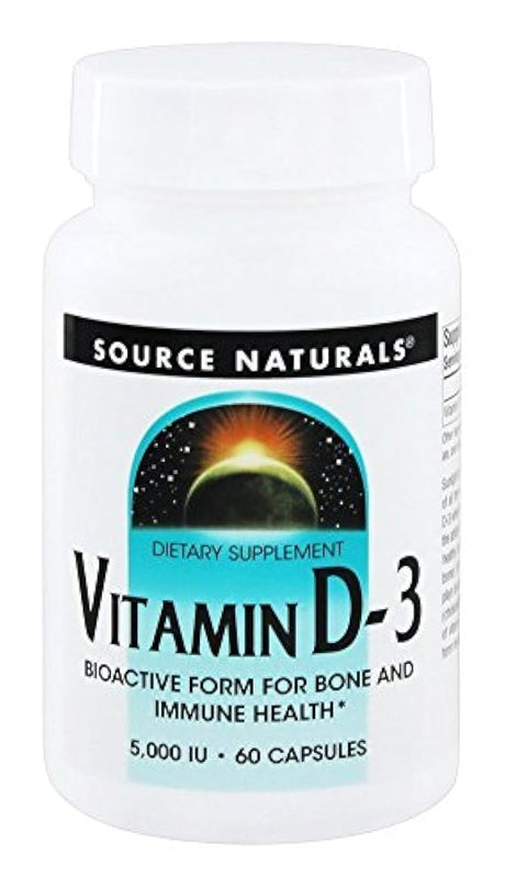 Vitamina D3 5000 IU Source Naturals, Inc. 60 caps