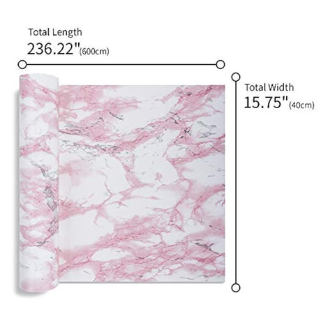 Vinilo autoadhesivo decorativo tipo mármol rosa (15.7x236)