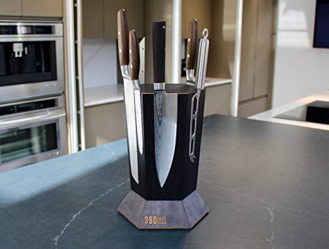 360 Knife Block Bloque de cuchillos universal,