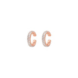 Aretes de plata aretes a presión para mujer