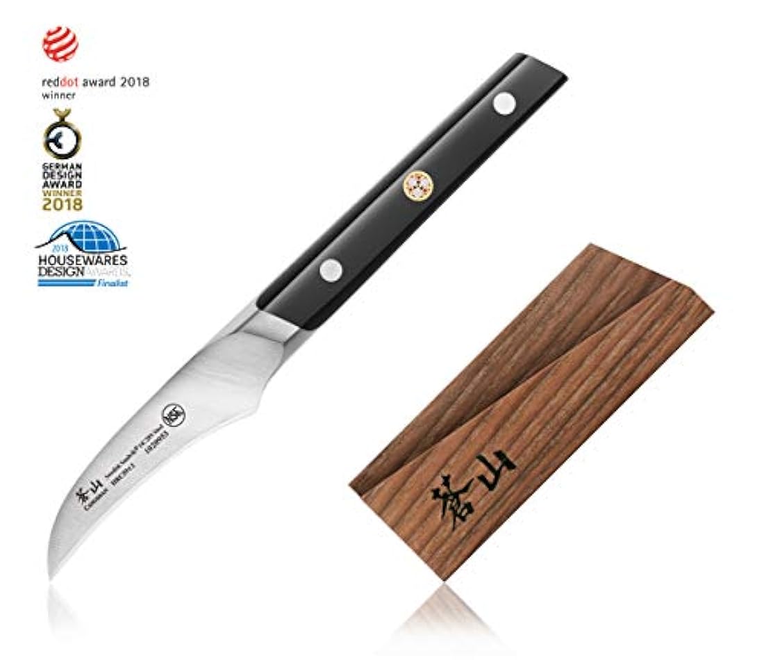 Acero Forjado Pelar de 2.75 pulgadas Cuchillo y madera