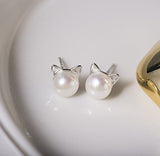 Aretes de perlas cultivadas de agua dulce y plata esterlina