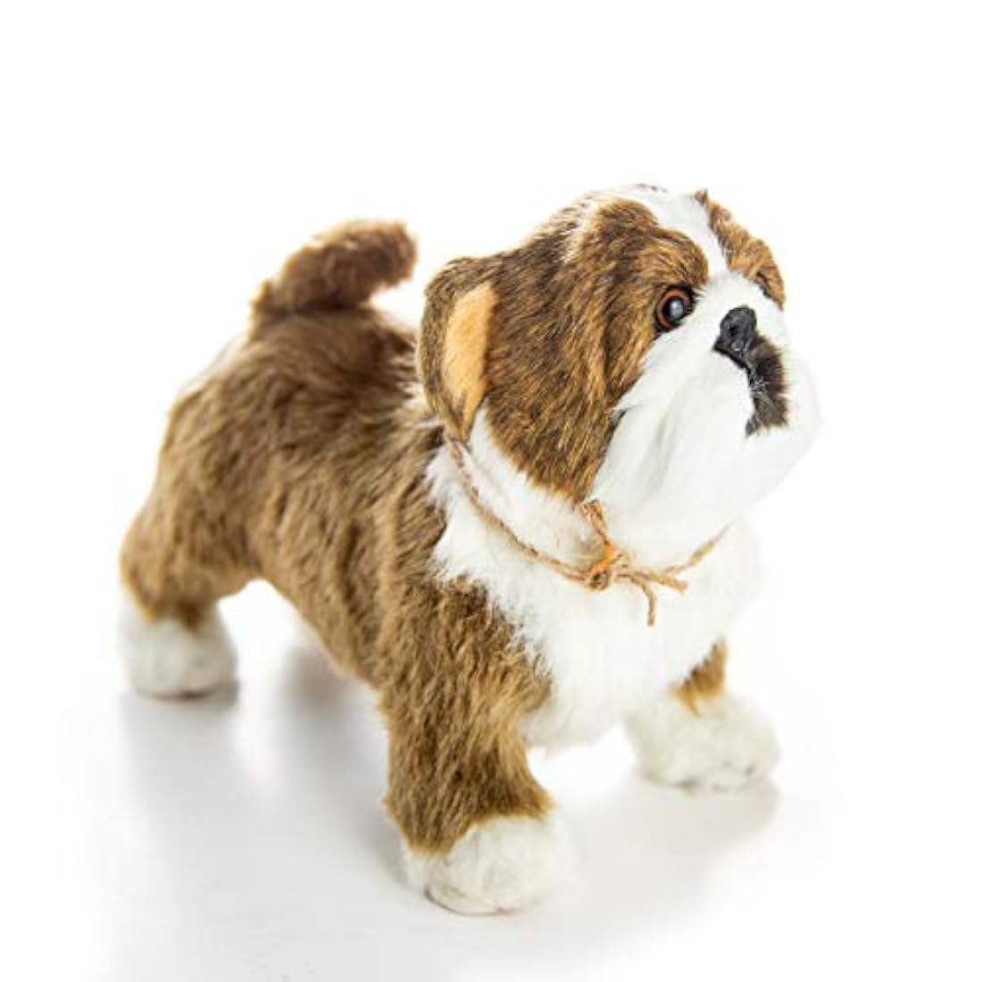 peluche de bulldog, con cuerda
