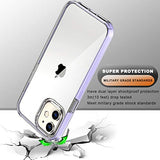 COOLQO - Funda transparente de silicona de cuerpo completo 360º a prueba de golpes, compatible con iPhone 12 / iPhone 12 Pro de 6.1 pulgadas [con 2 protectores de pantalla de vidrio templado], morado