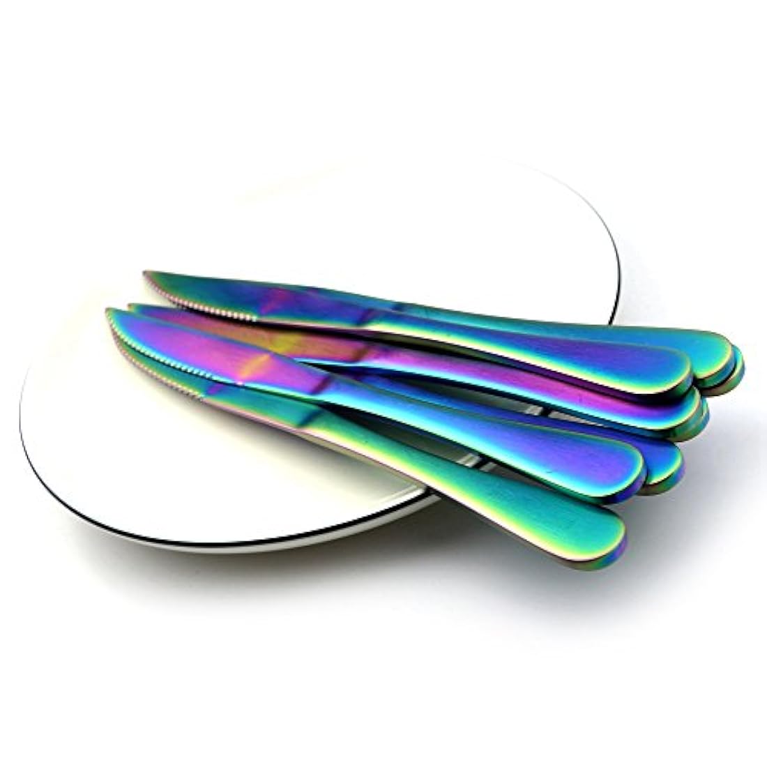 Cuchillos, Mate arco iris chapado en acero inoxidable
