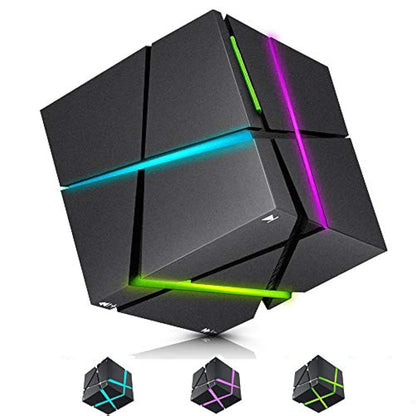 Parlantes Bluetooth con colorida luz Led,