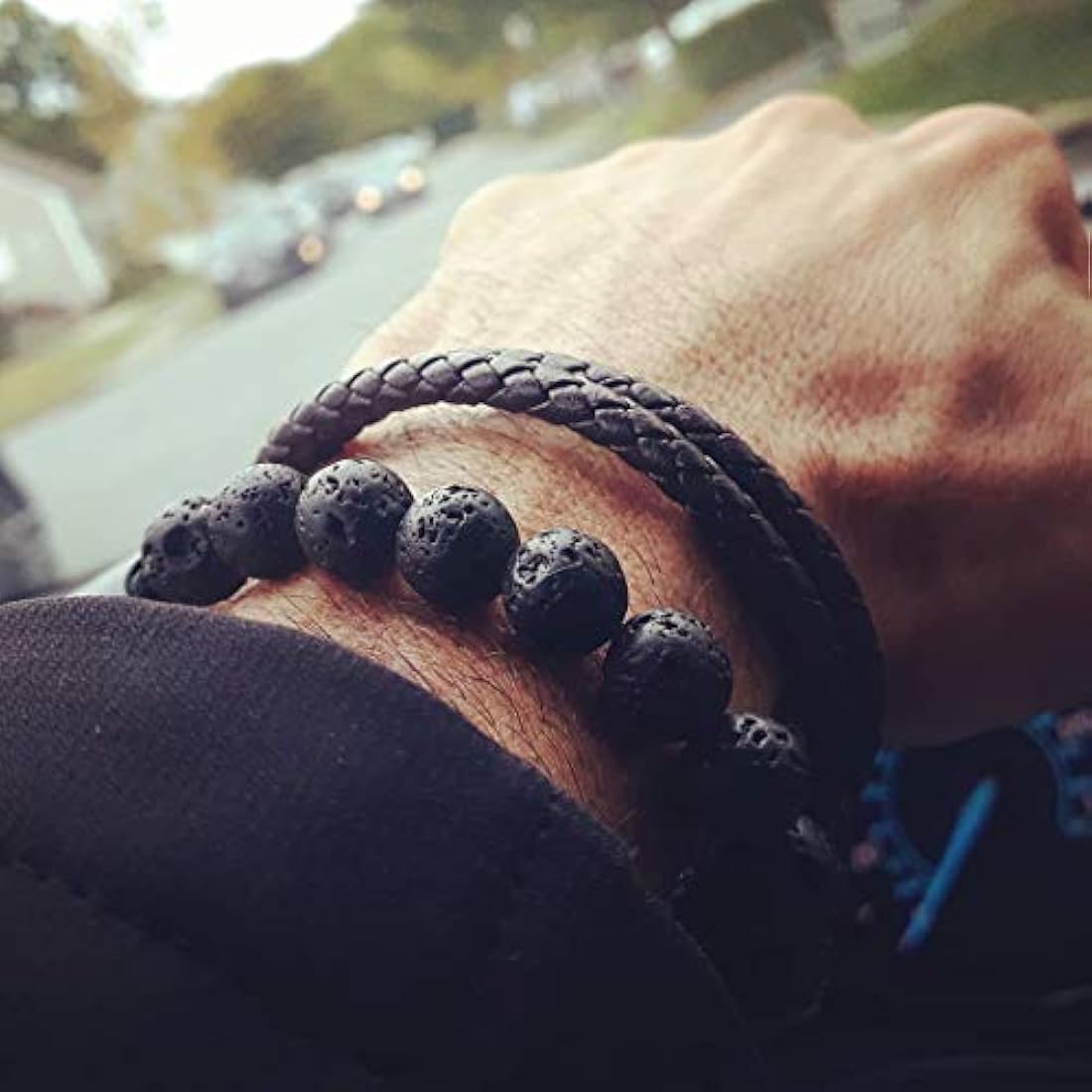 Pulsera elástica con piedras naturales de 0.315