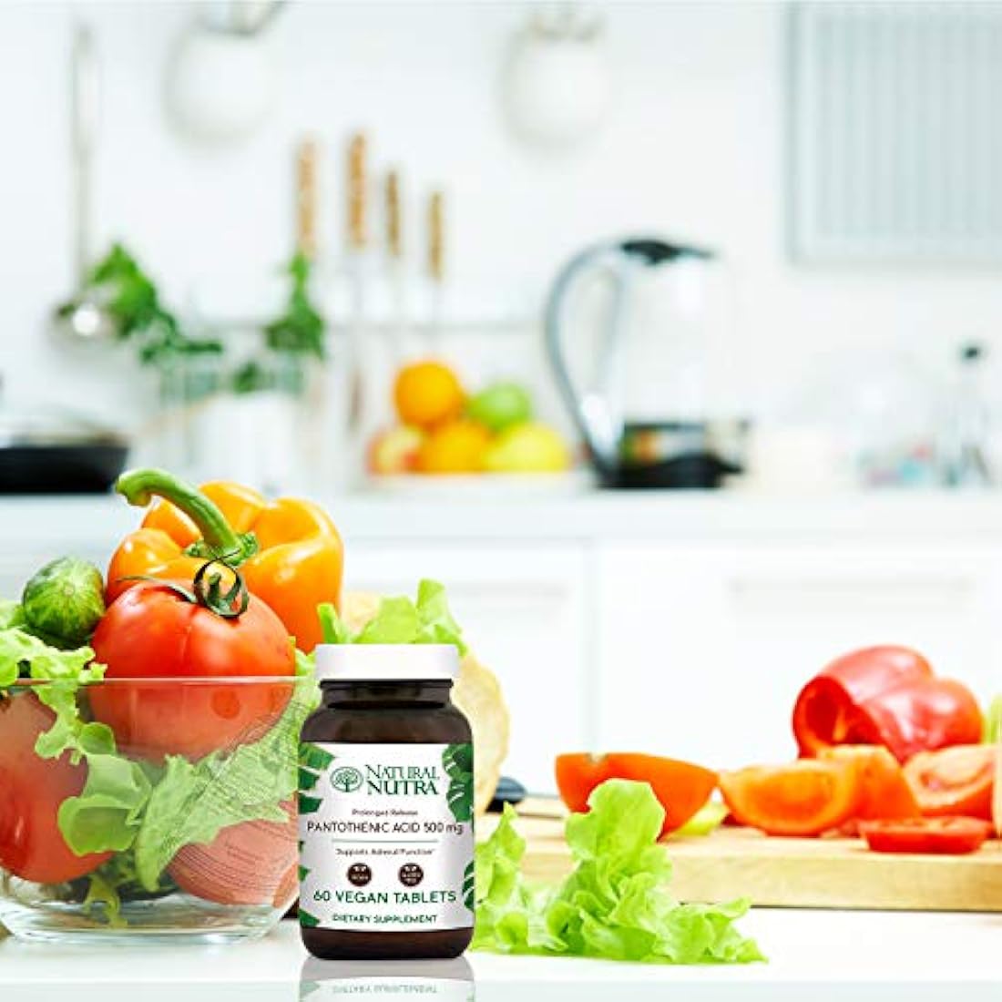 Suplemento de vitamina B5 para apoyo adrenal