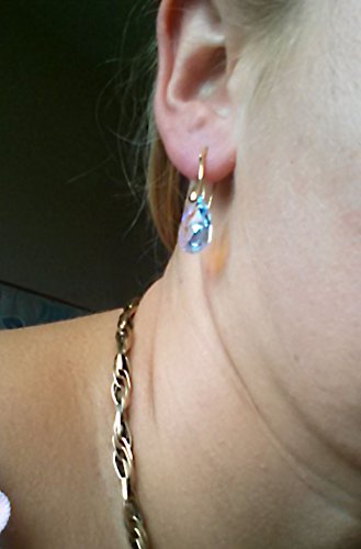 Pendientes de gancho colgantes de aro de plata