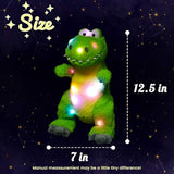 Peluche de dinosaurio color verde con luces LED. Hopearl