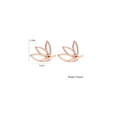 Aretes de flor de loto para mujeres 9 pares