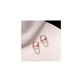 Aretes de aro pequeños de plata con borla para mujeres