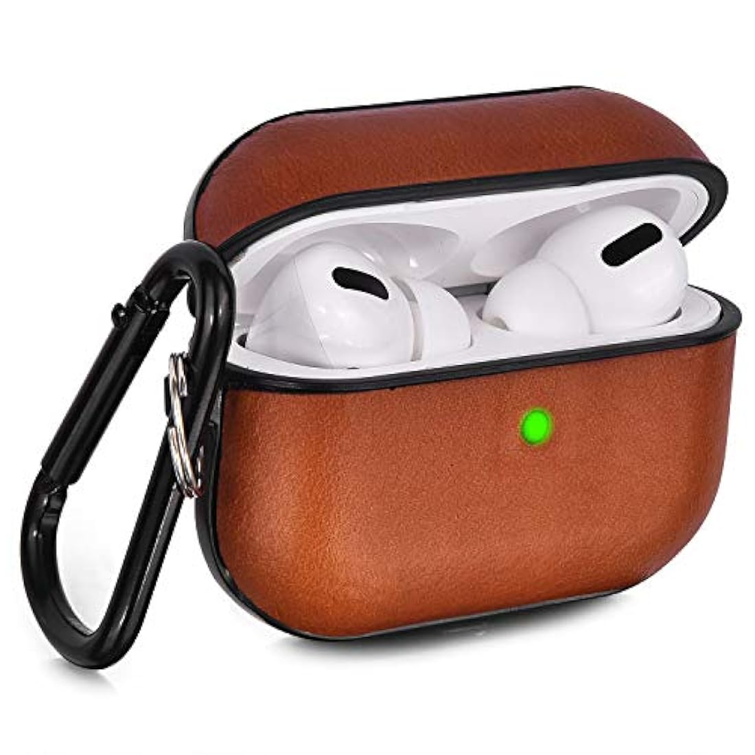 V-MORO - Funda de piel compatible con Airpods Pro Marrón