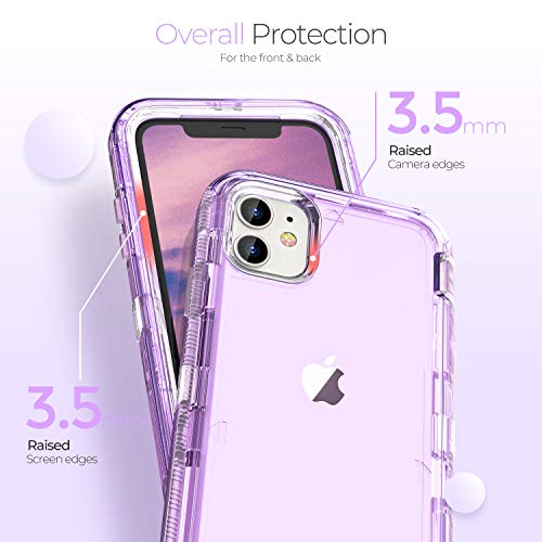 ORIbox - Funda compatible con iPhone 11, resistente a los golpes, anticaídas, transparente