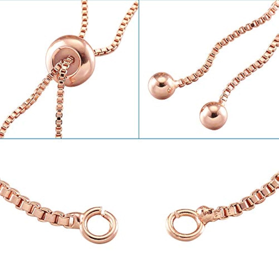 20 cadenas extensibles de latón ajustable de 8.7 in