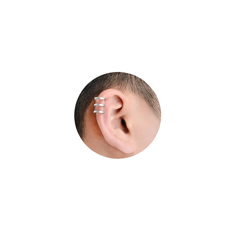 Aretes de acero inoxidable sin perforaciones para mujeres