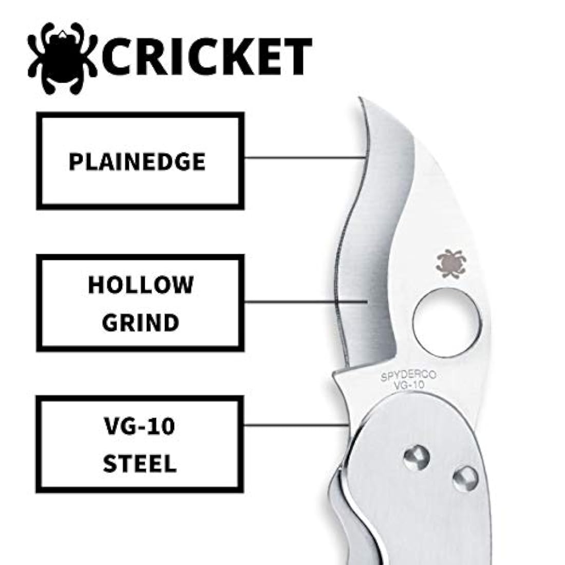 Spyderco C29 - Cuchillo plegable para críquet con hoja