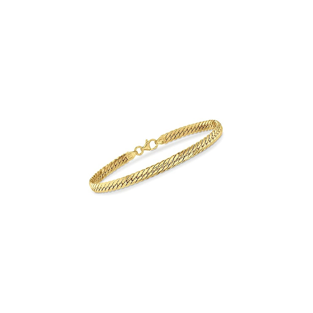 Pulseras italiana de eslabones cubanos de oro amarillo