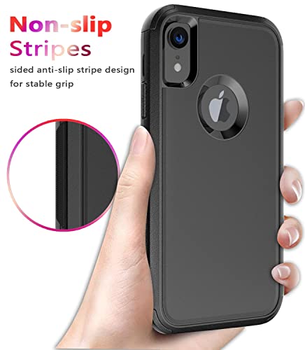 Diverbox for iPhone Xr Case [Shockproof] [Dropproof] [Dust-Proof],Heavy Duty Protection Phone Case Cover for Apple iPhone XR (Black)