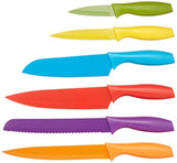AmazonBasics Juego de cuchillos de colores 12 unidades