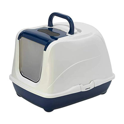 Moderna Flip parte superior Blue Enclosed Cat Litter Box