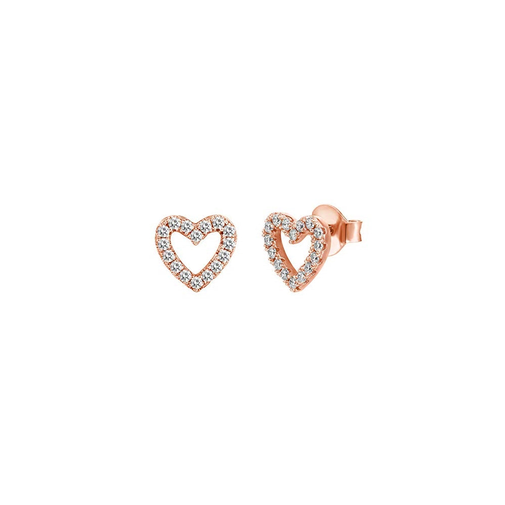 Aretes de plata  chapados en oro de 14 quilates para mujer