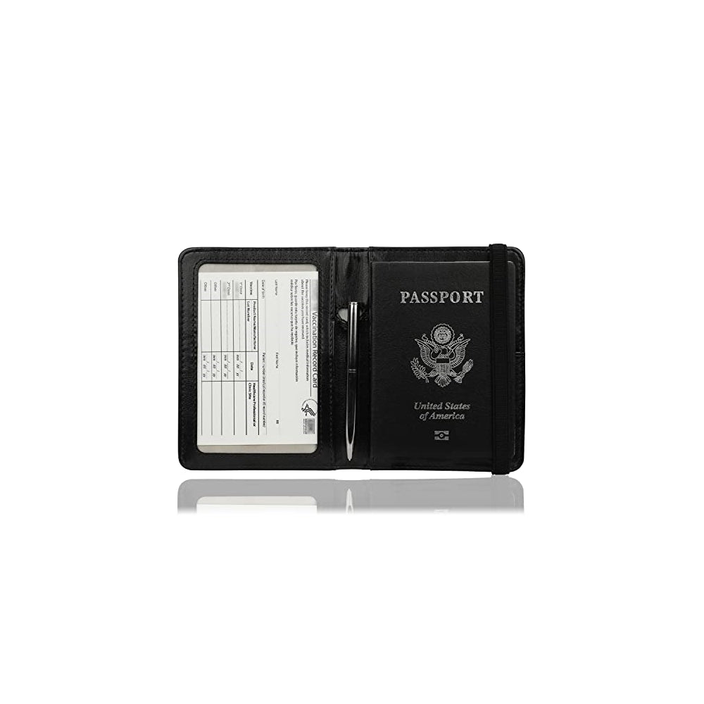 Porta Documentos y Tarjetas  de cuero para pasaporte