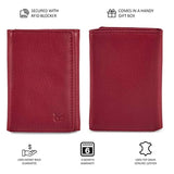 WISE OWL - Cartera de piel para hombre con identificación